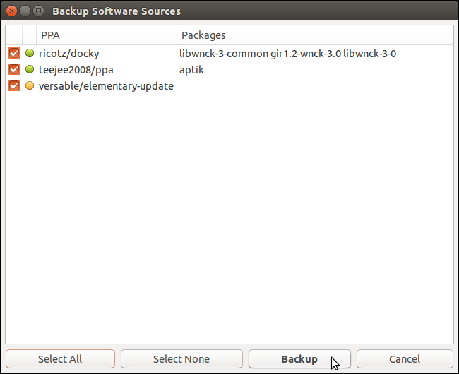 如何使用Aptik来备份和恢复 Ubuntu/Ubuntu Kylin 中的Apps和PPAs 