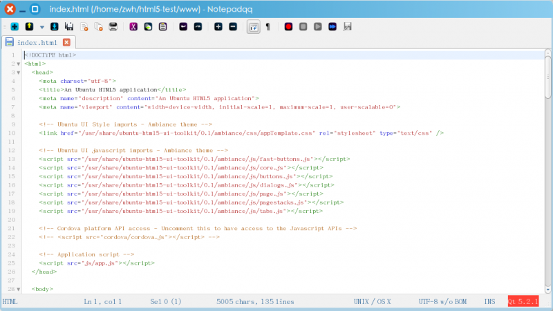 每周一贴：Linux下的Notepad++编辑器——Notepadqq